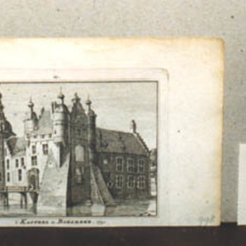 Gravure "'t Kasteel te Boxmeer.1741" op papier