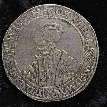 Taler "Portretdaalder zj  van Oswald II" zilver, 1544