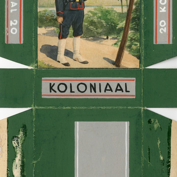 Ontwerp van een sigarettenpakje van het merk Koloniaal ca. 1900-1950