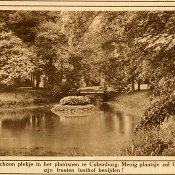 Foto, voorstellende "De Plantage" te Culemborg, jaren '20