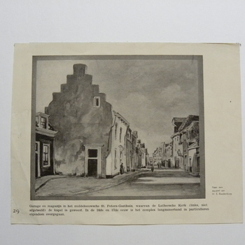 afbeelding van Pieters Gasthuis, kopie naar aquarel van H.E. Roodenburg, Culemborg