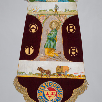 vaandel van r.k. boerenbond St. Isodorus te Culemborg, gedateerd 12 februari 1925