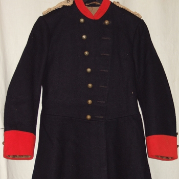 uniformjas van wol behorend bij uniform schutterij, circa 1900