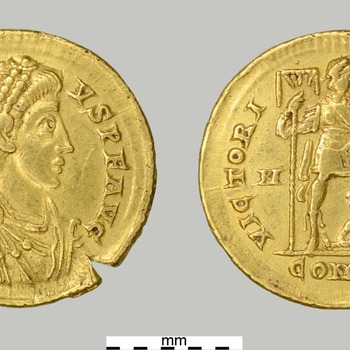 Solidus van Arcadius, munt van goud uit de Romeinse tijd