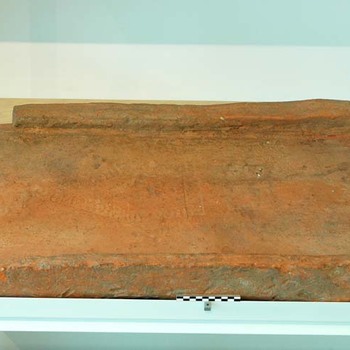 Goottegel van baksteen uit de Romeinse tijd