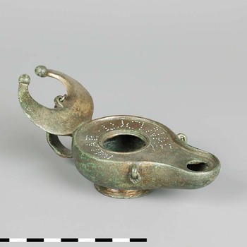 Olielamp van brons uit de Romeinse tijd