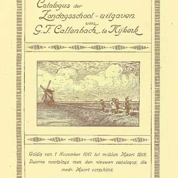 Catalogus van Zondagsschooluitgaven van Uitgeverij G.F. Callenbach, 1917