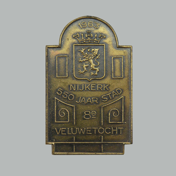 Medaille van de achtste Veluwe Wandeltocht, 1963
