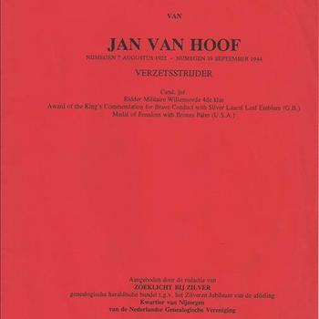 Kwartierstraat van Jan van Hoof, 4 november 1995, 2 pagina's