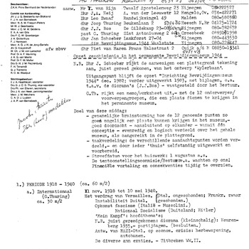 Programma brainstorm dag over inrichting Bevrijdingsmuseum, 15 mei 1986