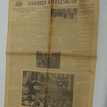 "Algemeen Handelsblad" "Nieuwe Amsterdamsche Courant" "Maandag 10 juni 1929" "Avondblad"