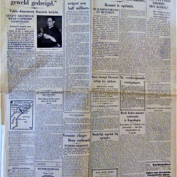 "De Telegraaf" van "Vrijdag 22 juli1938" "Avondblad" "No.17217"