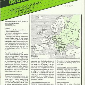 Oost-Europa Informatie. Hulpverlening aan kerken en Christenen in Oost Europa, No 1. 1984