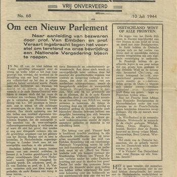 Het Parool, vrij onverveerd, No. 68, 10 Juli 1944