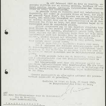 Proces-verbaal Gemeente Etten-Leur No. 115-'43 23 maart 1943.