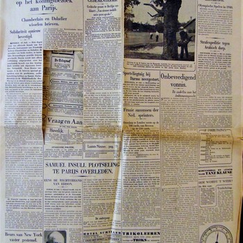 "De Telegraaf" van "Zondag 17 juli 1938" "No.17212"
