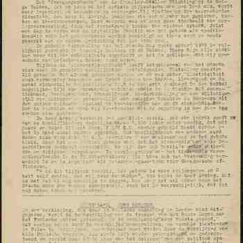 Map Illegaliteit (diverse zaken): Omslag met pamfletten (getypt) van persberichten uit april/mei 1945: 18.6.45, Museum op de Hooge Veluwe was tijdelijk ziekenhuis (een vel)