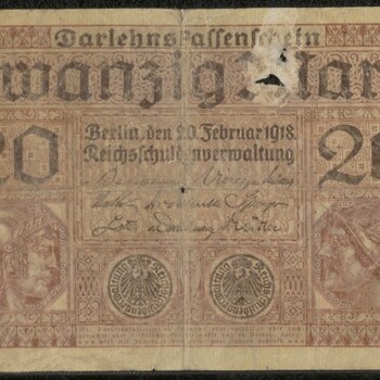 Bankbiljet, Duitsland, 20 Mark