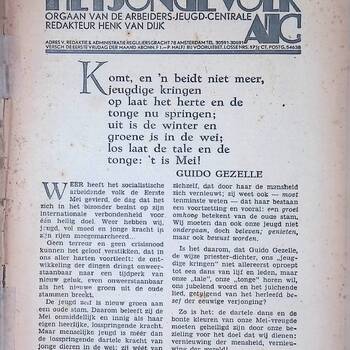 Het Jonge Volk, orgaan van de Arbeiders-Jeugd-Centrale, 22e jaargang, no.5, 3 mei 1935