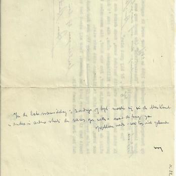 Verklaring over telefoongesprek met Jan van Hoof, getekend 12 mei 1948