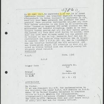 Rapport Gemeente Druten 15 juni 1943.