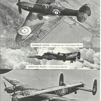 Supermarine Spitfire, Handley-Page Halifax, Avro Lancaster