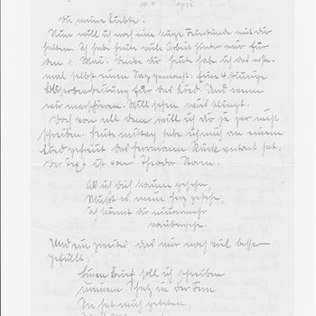 Brief van Hubert aan Ella, geschreven op 29 april 1935