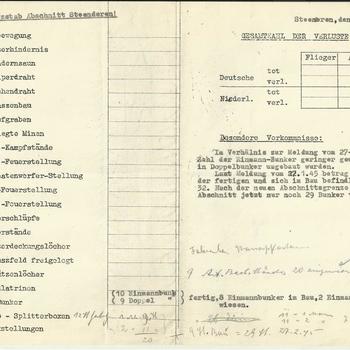 Bericht   Einsatzstab , Abschnitt Steenderen  12 februari 1945