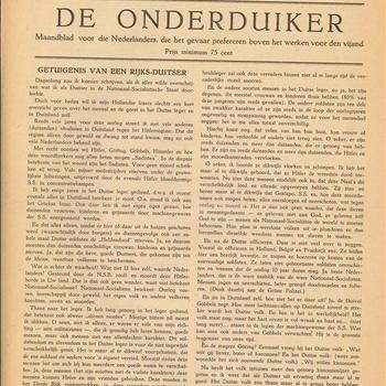 De Onderduiker,   No 2, Maart 1944