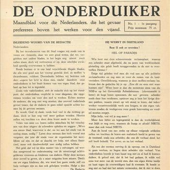 De Onderduiker,   No 1, Februari 1944