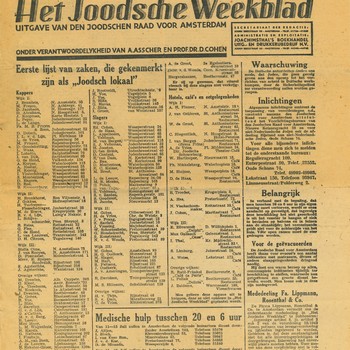 Het Joodsche Weekblad    10 juli 1942