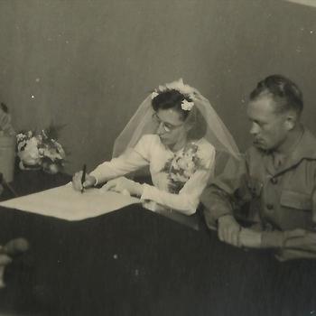 Nederlands-Indië; Marva, bruiloft, handtekening, huwelijksakte