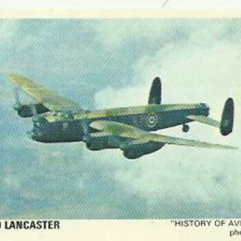 foto AVRO Lancaster, verzamelkaartje