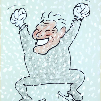 Karikatuur van Reinier Paping, Dik Bruynesteyn, 1963