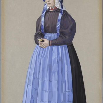 Vrouw uit de burgerstand, Duiveland circa 1840