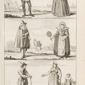 De kleding van Holland, Plaat III, de zestiende en zeventiende eeuw