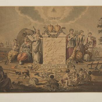 Geboorte- en huwelijksgedenkstuk, 1812