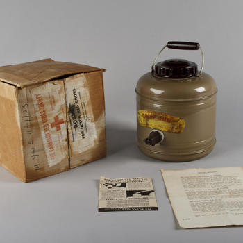 Thermoskan met doos en gebruiksaanwijzing, 1950–1952