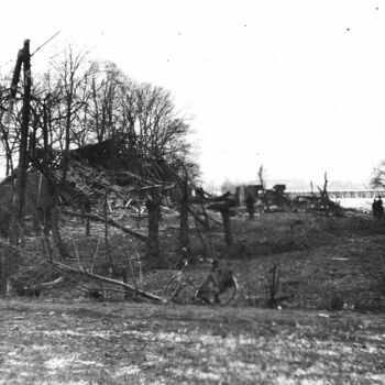 Aalten, 1943, vernielde boerderij Gendringseweg