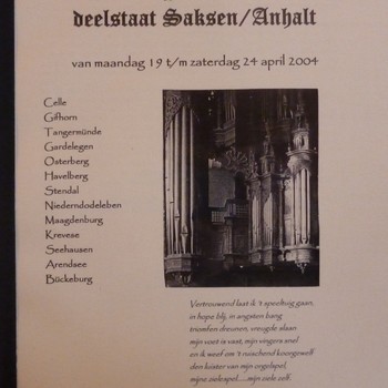 Orgelreis door Saksen - Anhalt