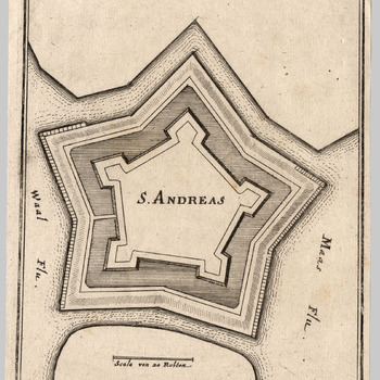 S. ANDREAS : plattegrond fort Sint Andries, [1659]