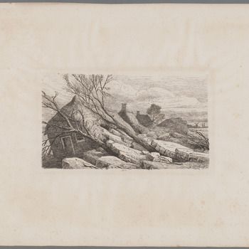 Kruiend ijs bij de dijk tussen Maren en Alem, [1855]