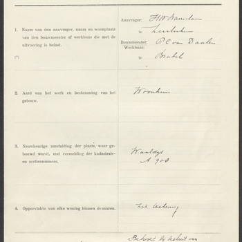 Zuilichem, Waaldijk 16; Bouw woning met postkantoor, 27-06-1924