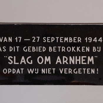 Plaquette Papendal Slag om Arnhem