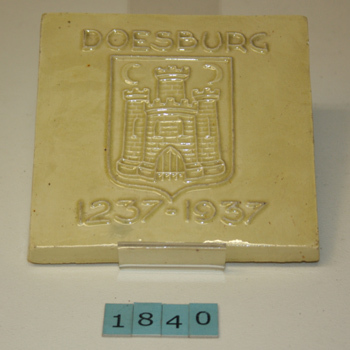 tegel gemaakt t.g.v. 700  jaar Doesburg, 1237-1937