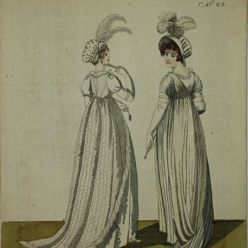 Twee dames in Empire Costuums