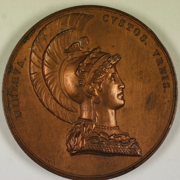 Bronzen penning tweede eeuwfeest universiteit Utrecht 1836