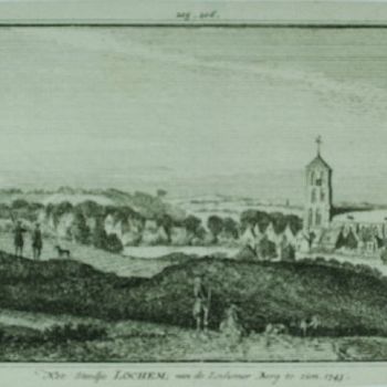 Het Steedje Lochem, van de Lochemerberg te zien 1743.