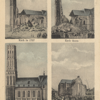 Prentbriefkaart, getiteld 'Hervormde Kerk te Harderwijk.'