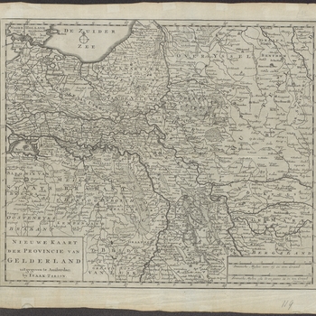 Nieuwe Kaart der Provincie van Gelderland uitgegeven te Amsterdam by Isaak Tirion, ca. 1740